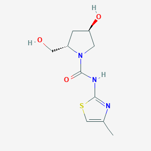 (2S,4R)-4-hydroxy-2-(hydroxymethyl)-N-(4-methyl-1,3-thiazol-2-yl)pyrrolidine-1-carboxamide