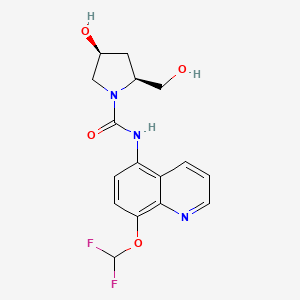 (2S,4S)-N-[8-(difluoromethoxy)quinolin-5-yl]-4-hydroxy-2-(hydroxymethyl)pyrrolidine-1-carboxamide