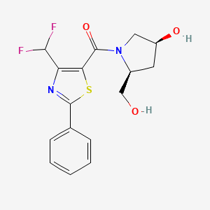 [4-(difluoromethyl)-2-phenyl-1,3-thiazol-5-yl]-[(2S,4S)-4-hydroxy-2-(hydroxymethyl)pyrrolidin-1-yl]methanone