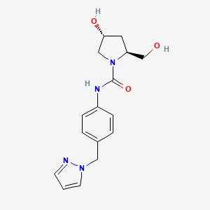 (2S,4R)-4-hydroxy-2-(hydroxymethyl)-N-[4-(pyrazol-1-ylmethyl)phenyl]pyrrolidine-1-carboxamide