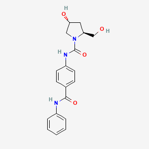 (2S,4R)-4-hydroxy-2-(hydroxymethyl)-N-[4-(phenylcarbamoyl)phenyl]pyrrolidine-1-carboxamide