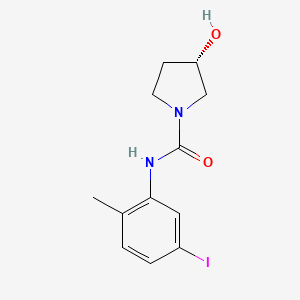 molecular formula C12H15IN2O2 B7332663 (3S)-3-hydroxy-N-(5-iodo-2-methylphenyl)pyrrolidine-1-carboxamide 