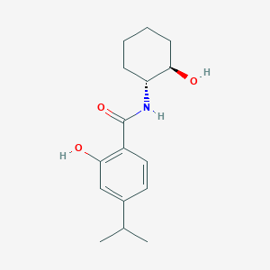 molecular formula C16H23NO3 B7332680 2-hydroxy-N-[(1R,2R)-2-hydroxycyclohexyl]-4-propan-2-ylbenzamide 