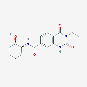 3-ethyl-N-[(1R,2R)-2-hydroxycyclohexyl]-2,4-dioxo-1H-quinazoline-7-carboxamide