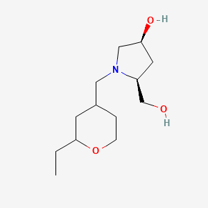 (3S,5S)-1-[(2-ethyloxan-4-yl)methyl]-5-(hydroxymethyl)pyrrolidin-3-ol