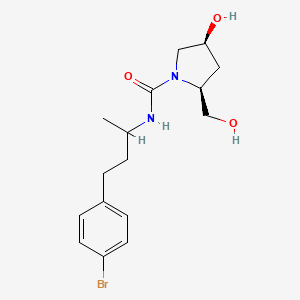 (2S,4S)-N-[4-(4-bromophenyl)butan-2-yl]-4-hydroxy-2-(hydroxymethyl)pyrrolidine-1-carboxamide