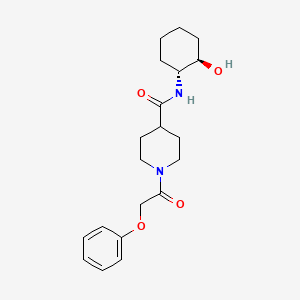 N-[(1R,2R)-2-hydroxycyclohexyl]-1-(2-phenoxyacetyl)piperidine-4-carboxamide