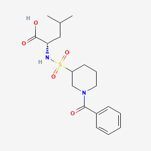 (2S)-2-[(1-benzoylpiperidin-3-yl)sulfonylamino]-4-methylpentanoic acid