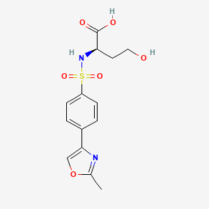 (2R)-4-hydroxy-2-[[4-(2-methyl-1,3-oxazol-4-yl)phenyl]sulfonylamino]butanoic acid