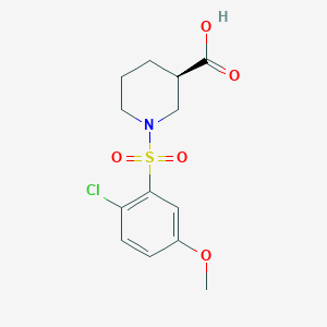 (3R)-1-(2-chloro-5-methoxyphenyl)sulfonylpiperidine-3-carboxylic acid