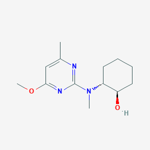 molecular formula C13H21N3O2 B7332792 (1R,2R)-2-[(4-methoxy-6-methylpyrimidin-2-yl)-methylamino]cyclohexan-1-ol 