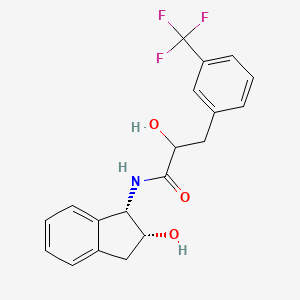 2-hydroxy-N-[(1S,2R)-2-hydroxy-2,3-dihydro-1H-inden-1-yl]-3-[3-(trifluoromethyl)phenyl]propanamide