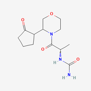 [(2S)-1-oxo-1-[3-(2-oxocyclopentyl)morpholin-4-yl]propan-2-yl]urea