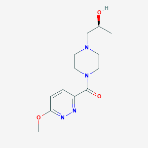 molecular formula C13H20N4O3 B7332856 [4-[(2S)-2-hydroxypropyl]piperazin-1-yl]-(6-methoxypyridazin-3-yl)methanone 