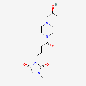 3-[4-[4-[(2S)-2-hydroxypropyl]piperazin-1-yl]-4-oxobutyl]-1-methylimidazolidine-2,4-dione