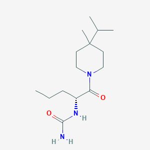 [(2R)-1-(4-methyl-4-propan-2-ylpiperidin-1-yl)-1-oxopentan-2-yl]urea