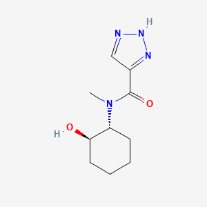 molecular formula C10H16N4O2 B7332880 N-[(1R,2R)-2-hydroxycyclohexyl]-N-methyl-2H-triazole-4-carboxamide 