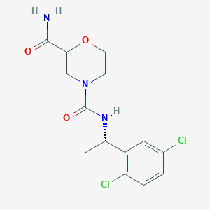 4-N-[(1S)-1-(2,5-dichlorophenyl)ethyl]morpholine-2,4-dicarboxamide