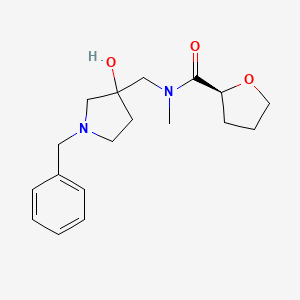 (2S)-N-[(1-benzyl-3-hydroxypyrrolidin-3-yl)methyl]-N-methyloxolane-2-carboxamide