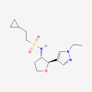 2-cyclopropyl-N-[(2R,3S)-2-(1-ethylpyrazol-4-yl)oxolan-3-yl]ethanesulfonamide