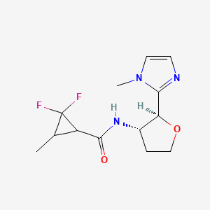 2,2-difluoro-3-methyl-N-[(2S,3S)-2-(1-methylimidazol-2-yl)oxolan-3-yl]cyclopropane-1-carboxamide