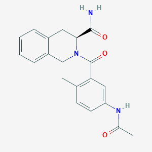 molecular formula C20H21N3O3 B7333009 (3S)-2-(5-acetamido-2-methylbenzoyl)-3,4-dihydro-1H-isoquinoline-3-carboxamide 