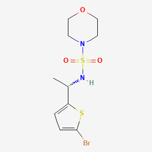 molecular formula C10H15BrN2O3S2 B7333025 N-[(1S)-1-(5-bromothiophen-2-yl)ethyl]morpholine-4-sulfonamide 