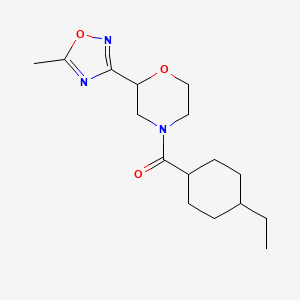 (4-Ethylcyclohexyl)-[2-(5-methyl-1,2,4-oxadiazol-3-yl)morpholin-4-yl]methanone