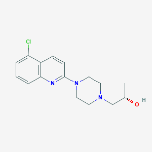 molecular formula C16H20ClN3O B7333088 (2S)-1-[4-(5-chloroquinolin-2-yl)piperazin-1-yl]propan-2-ol 