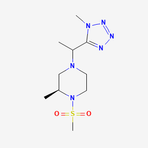 molecular formula C10H20N6O2S B7333121 (2S)-2-methyl-1-methylsulfonyl-4-[1-(1-methyltetrazol-5-yl)ethyl]piperazine 