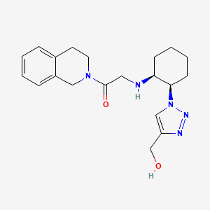 1-(3,4-dihydro-1H-isoquinolin-2-yl)-2-[[(1S,2R)-2-[4-(hydroxymethyl)triazol-1-yl]cyclohexyl]amino]ethanone