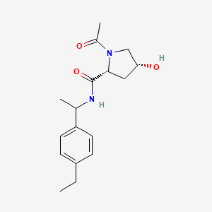 (2R,4R)-1-acetyl-N-[1-(4-ethylphenyl)ethyl]-4-hydroxypyrrolidine-2-carboxamide