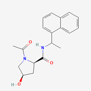 (2R,4R)-1-acetyl-4-hydroxy-N-(1-naphthalen-1-ylethyl)pyrrolidine-2-carboxamide