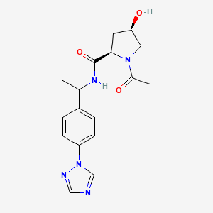 (2R,4R)-1-acetyl-4-hydroxy-N-[1-[4-(1,2,4-triazol-1-yl)phenyl]ethyl]pyrrolidine-2-carboxamide