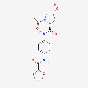 (2R,4R)-1-acetyl-N-[4-(furan-2-carbonylamino)phenyl]-4-hydroxypyrrolidine-2-carboxamide