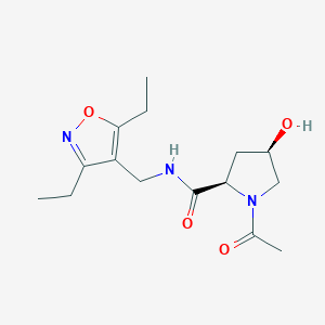 (2R,4R)-1-acetyl-N-[(3,5-diethyl-1,2-oxazol-4-yl)methyl]-4-hydroxypyrrolidine-2-carboxamide