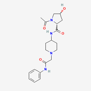 (2R,4R)-1-acetyl-N-[1-(2-anilino-2-oxoethyl)piperidin-4-yl]-4-hydroxypyrrolidine-2-carboxamide