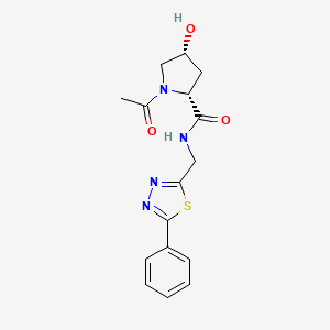 (2R,4R)-1-acetyl-4-hydroxy-N-[(5-phenyl-1,3,4-thiadiazol-2-yl)methyl]pyrrolidine-2-carboxamide