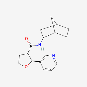 (2S,3S)-N-(2-bicyclo[2.2.1]heptanyl)-2-pyridin-3-yloxolane-3-carboxamide