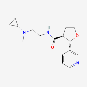 (2S,3S)-N-[2-[cyclopropyl(methyl)amino]ethyl]-2-pyridin-3-yloxolane-3-carboxamide