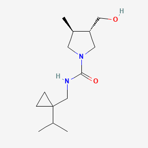 (3S,4S)-3-(hydroxymethyl)-4-methyl-N-[(1-propan-2-ylcyclopropyl)methyl]pyrrolidine-1-carboxamide