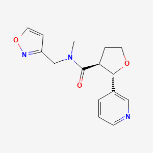 (2S,3S)-N-methyl-N-(1,2-oxazol-3-ylmethyl)-2-pyridin-3-yloxolane-3-carboxamide