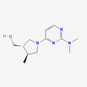 molecular formula C12H20N4O B7333301 [(3S,4S)-1-[2-(dimethylamino)pyrimidin-4-yl]-4-methylpyrrolidin-3-yl]methanol 