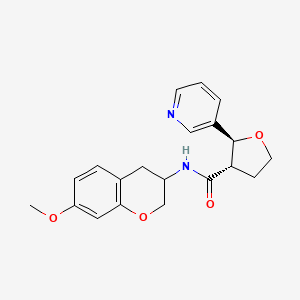 (2S,3S)-N-(7-methoxy-3,4-dihydro-2H-chromen-3-yl)-2-pyridin-3-yloxolane-3-carboxamide