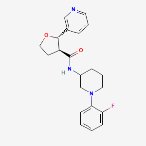 (2S,3S)-N-[1-(2-fluorophenyl)piperidin-3-yl]-2-pyridin-3-yloxolane-3-carboxamide