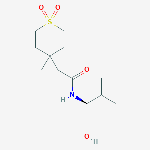 N-[(3S)-2-hydroxy-2,4-dimethylpentan-3-yl]-6,6-dioxo-6lambda6-thiaspiro[2.5]octane-2-carboxamide