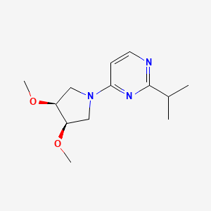 4-[(3R,4S)-3,4-dimethoxypyrrolidin-1-yl]-2-propan-2-ylpyrimidine