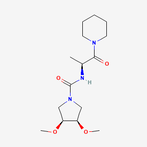 (3R,4S)-3,4-dimethoxy-N-[(2S)-1-oxo-1-piperidin-1-ylpropan-2-yl]pyrrolidine-1-carboxamide