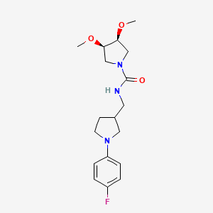 (3R,4S)-N-[[1-(4-fluorophenyl)pyrrolidin-3-yl]methyl]-3,4-dimethoxypyrrolidine-1-carboxamide