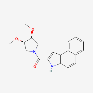 molecular formula C19H20N2O3 B7333449 3H-benzo[e]indol-2-yl-[(3R,4S)-3,4-dimethoxypyrrolidin-1-yl]methanone 